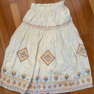Miss Me Southwestern Embroidered Cotton Skirt